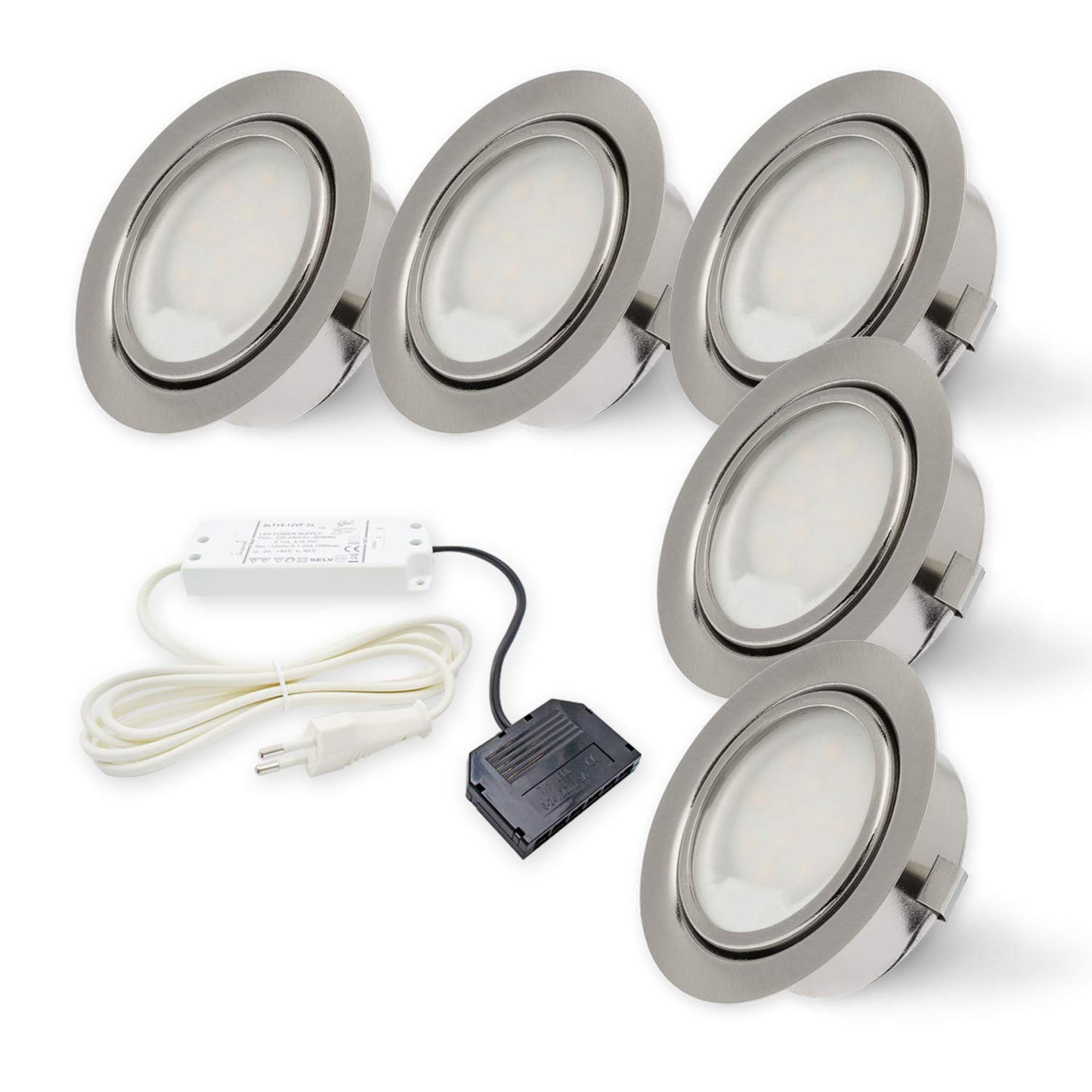 Rolux LED Einbauleuchte "DF-9251B-2", matt-chrom