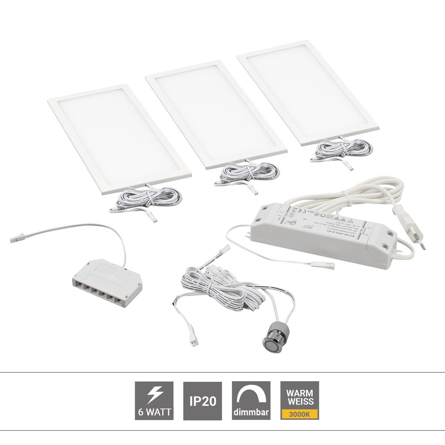 Rolux LED Unterbauset 3er Set