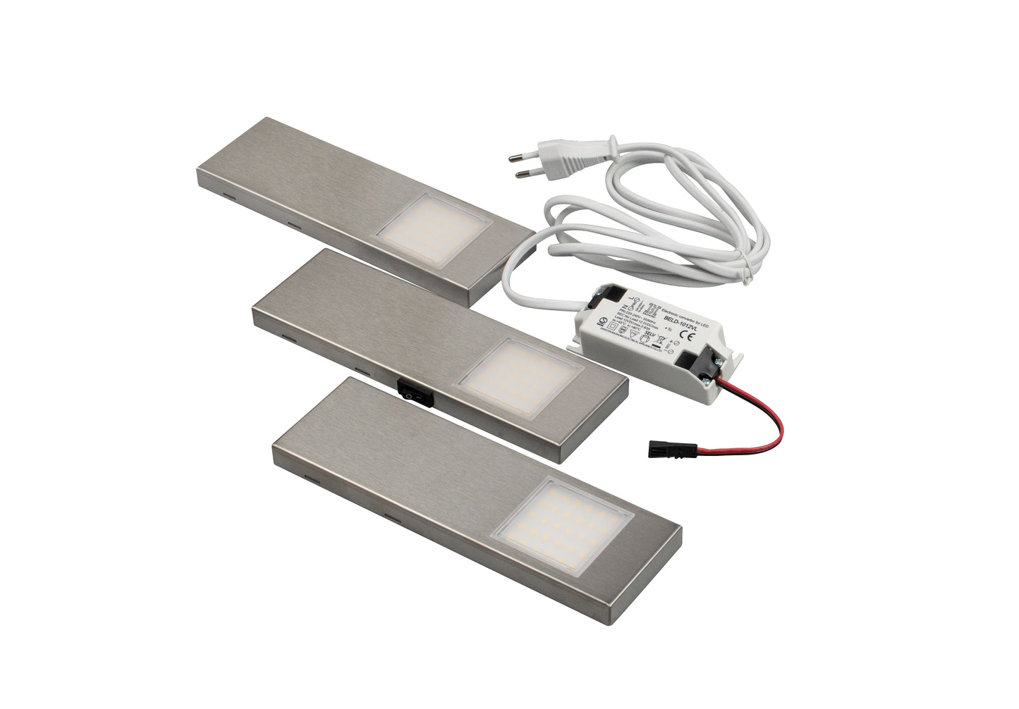 Rolux LED-Unterbauset "DF-1823", 3er Set mit Zentralschalter