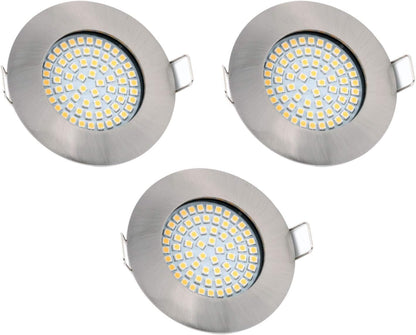 Rolux LED Einbaustrahler 230V - 58mm - 70mm - Matt-Chrom