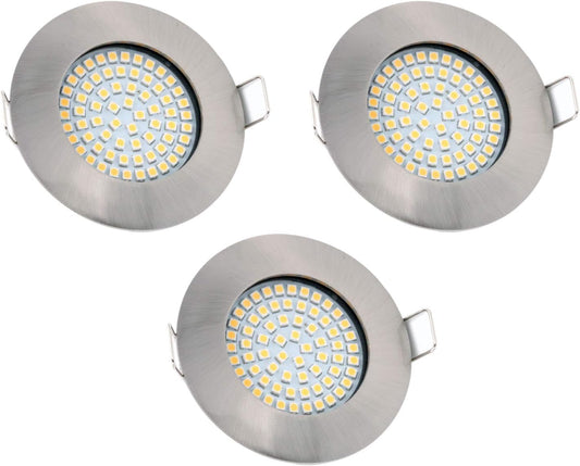 Rolux LED Einbaustrahler 230V - 58mm - 70mm - Matt-Chrom