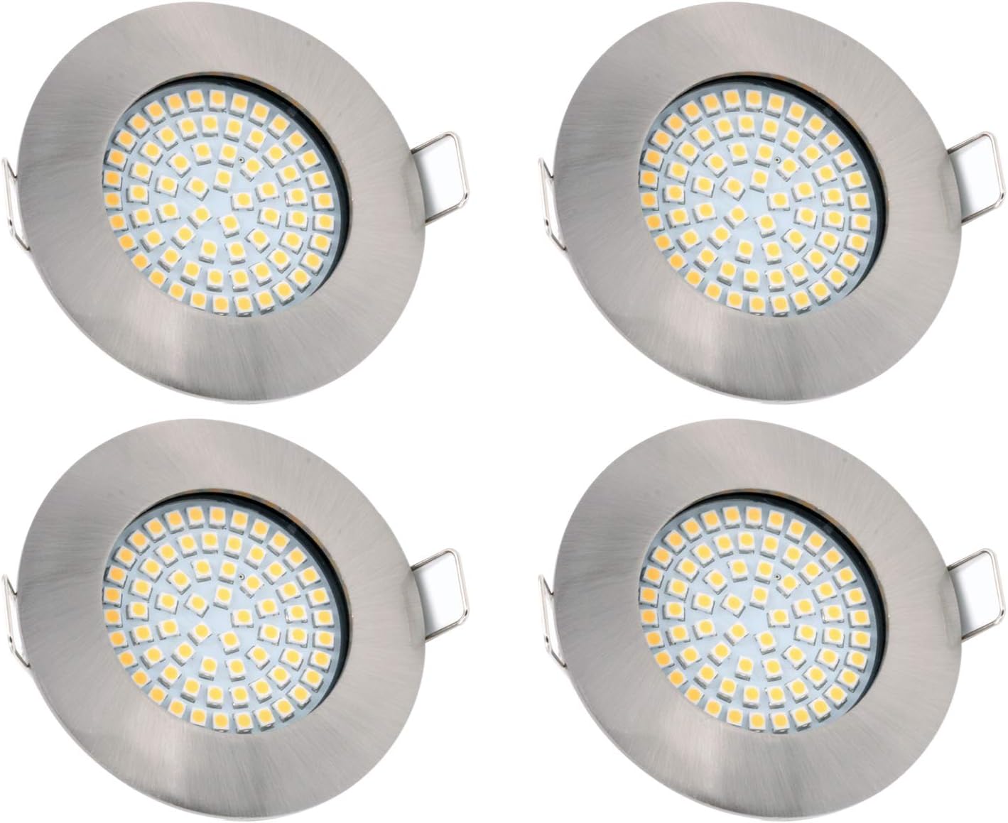 Rolux LED Einbaustrahler 230V - 58mm - 70mm - Matt-Chrom