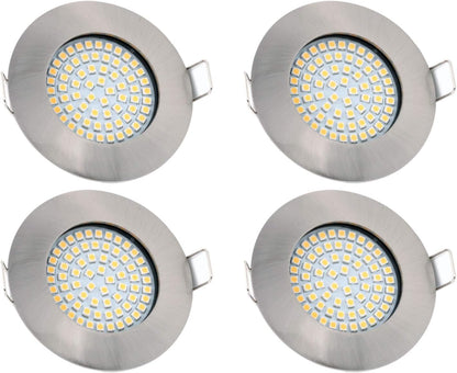 Rolux LED Einbaustrahler 230V - 58mm - 70mm - Matt-Chrom