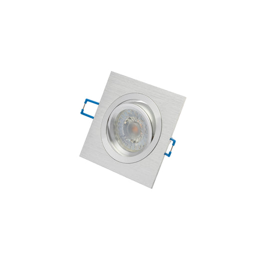 Rolux Einbauleuchte "DF-9404M", Alu gebürstet, quadratisch, schwenkbar