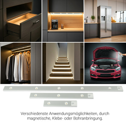 Rolux LED Akku-Lichtleiste mit Bewegungsmelder, CCT-Farbwechsel & dimmbar